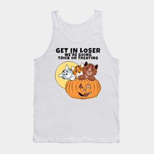 Get in Loser Cats in Halloween Pumpkin Tank Top